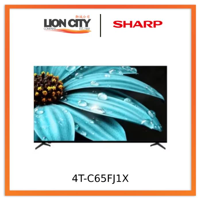 Sharp 4TC65FJ1X 65" 4K UHD HDR Dolby Audio Digital Google TV