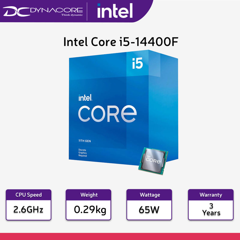 Intel Core i5-14400F Processor: 10 Cores, 16 Threads, 2.5GHz, 20MB Cache