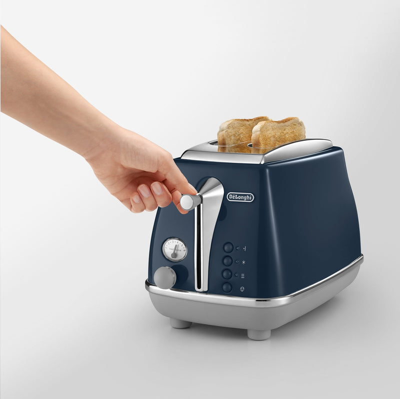 Delonghi CTOC2103.BL 900W 6‑Position Progressive Toaster with Bun Warmer