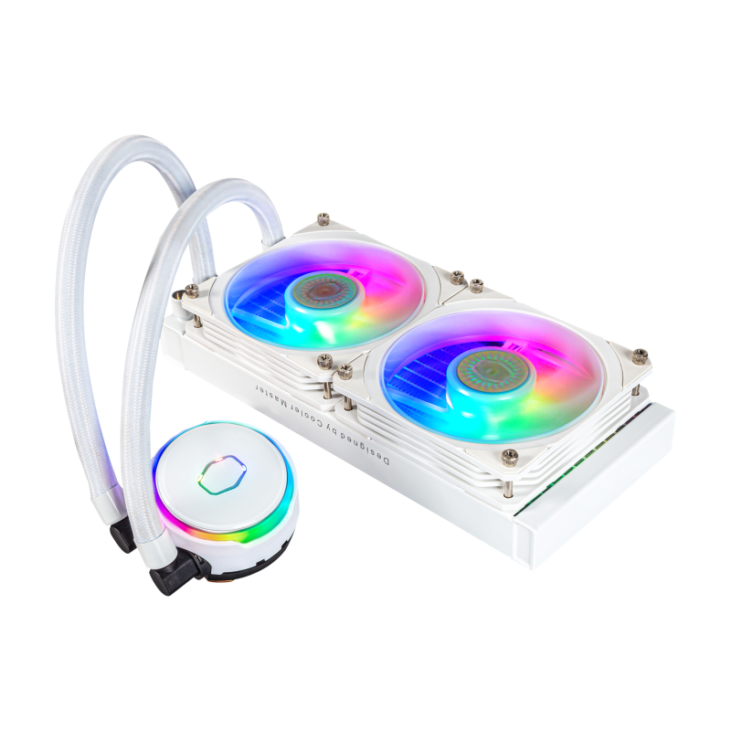 Cooler Master MLY-D24M-A23PZ-RW CM MASTERLIQUID PL240 FLUX ARGB CPU COOLER - WHITE