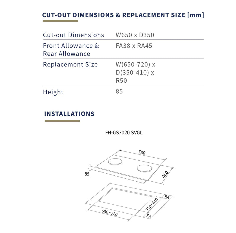 Fujioh FH-GS7020 SVSS 2-Burner Gas Hob
