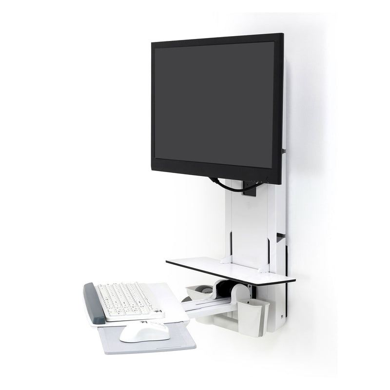 Ergotron StyleView Sit-Stand Vertical Lift Patient Room White 61-080-062