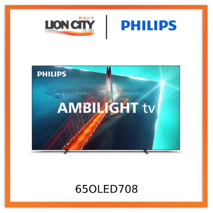 Philips 65OLED708 65" 4k Oled Google TV With Ambilight