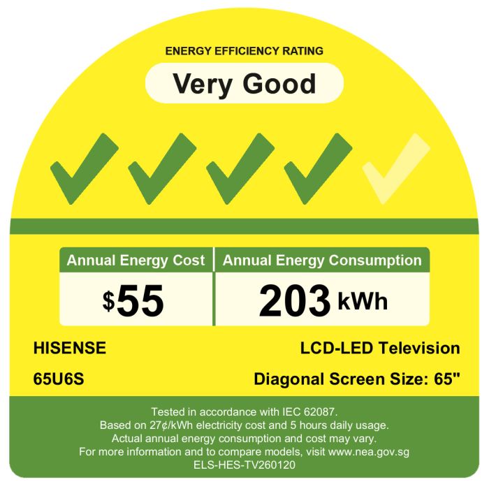 Hisense 65" 4K ULED TV HS65U6S