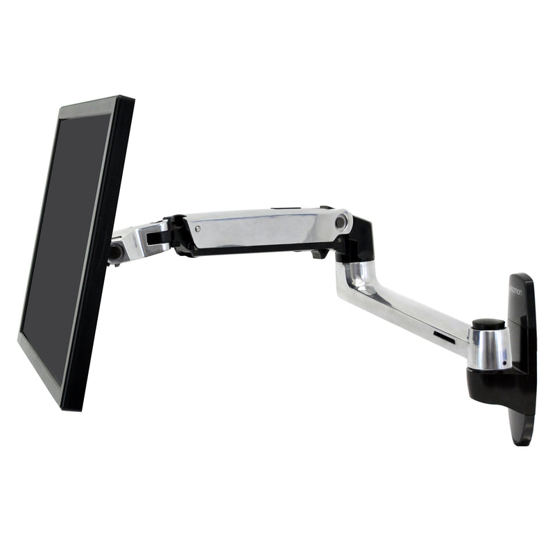Ergotron LX Wall Mount Monitor Arm Polished Aluminum 45-243-026