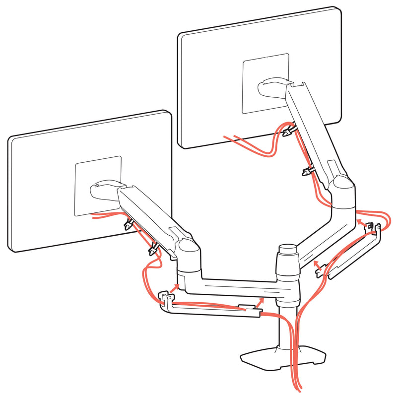 Ergotron LX Dual Stacking Arm White 45-492-216