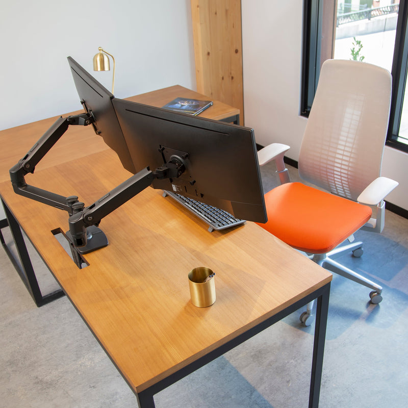 Ergotron LX Dual Desk Mount Side-by-Side Arm Matte Black