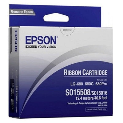 Epson C13S015508 Black Ribbon Cartridge for LQ-670/680/680 Pro