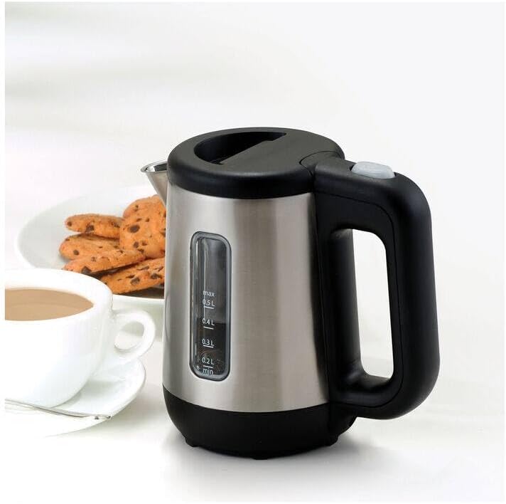 Kenwood Atom 0.5L Brushed Stainless Steel Kettle with Black Trim