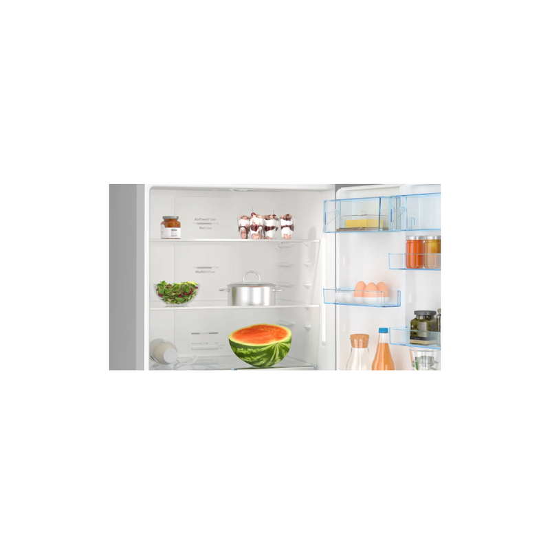Bosch KGN76CI30U Series 6 Freestanding Fridge-Freezer (Bottom Freezer) 186 x 75 cm Brushed Steel Anti-Fingerprint