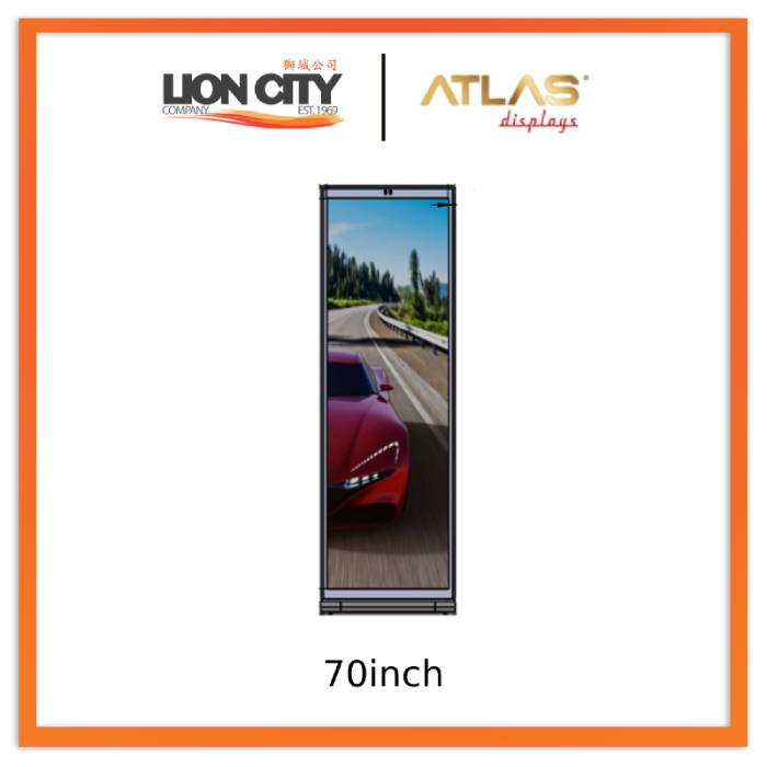 Atlas 70inch Floor Stretched Bar Screen
