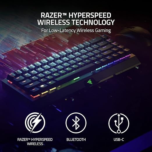 Razer™ BlackWidow V3 Mini HyperSpeed - 65% Wireless Mechanical Gaming Keyboard (Yellow Switch) - US Layout - FRML Packaging