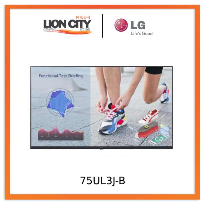 LG 75UL3J-B 75″ UHD Digital Signage Display