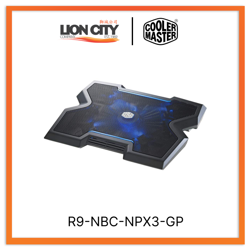 Cooler Master R9-NBC-NPX3-GP CM Notepal X3 W/20Cm Blue Led Fan