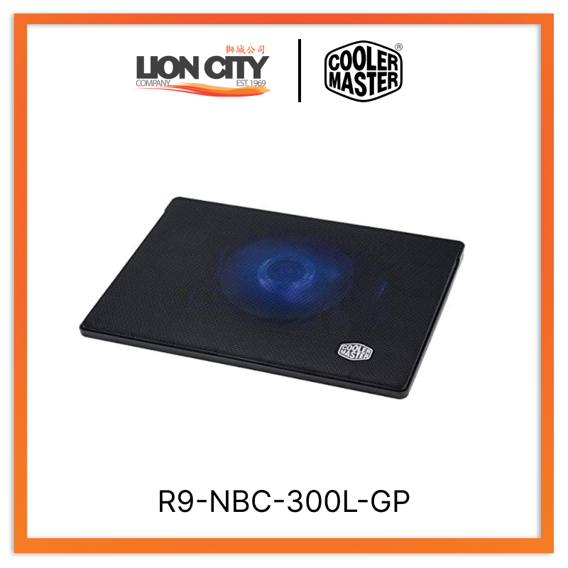 Cooler Master R9-NBC-300L-GP CM Notepal i300 Black 16Cm Blue Led