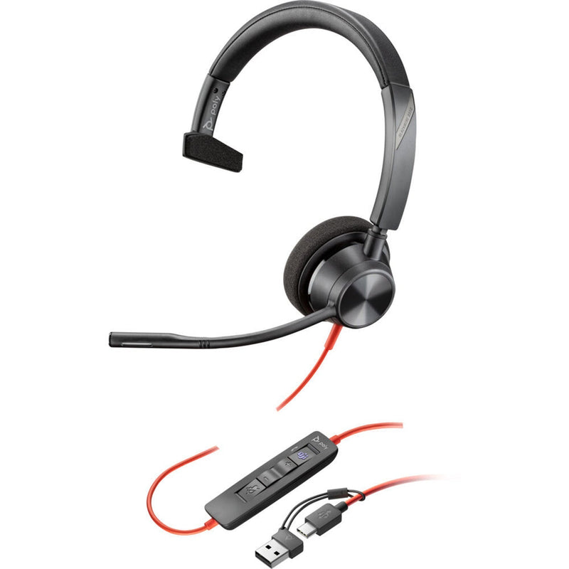 HP Poly Blackwire 3310 Monaural MS USB-C Headset