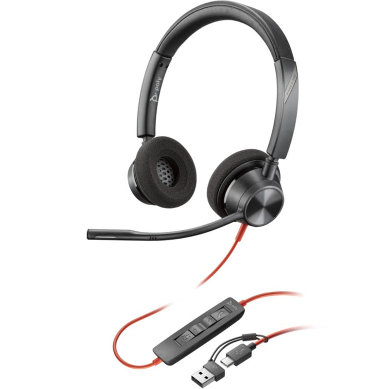 HP Poly Blackwire 3320 Stereo UC USB-C&A Headset