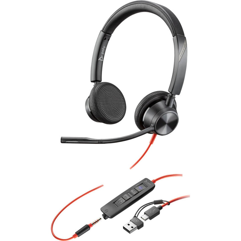 HP Poly Blackwire 3325 Stereo UC USB-C/A + 3.5mm Headset
