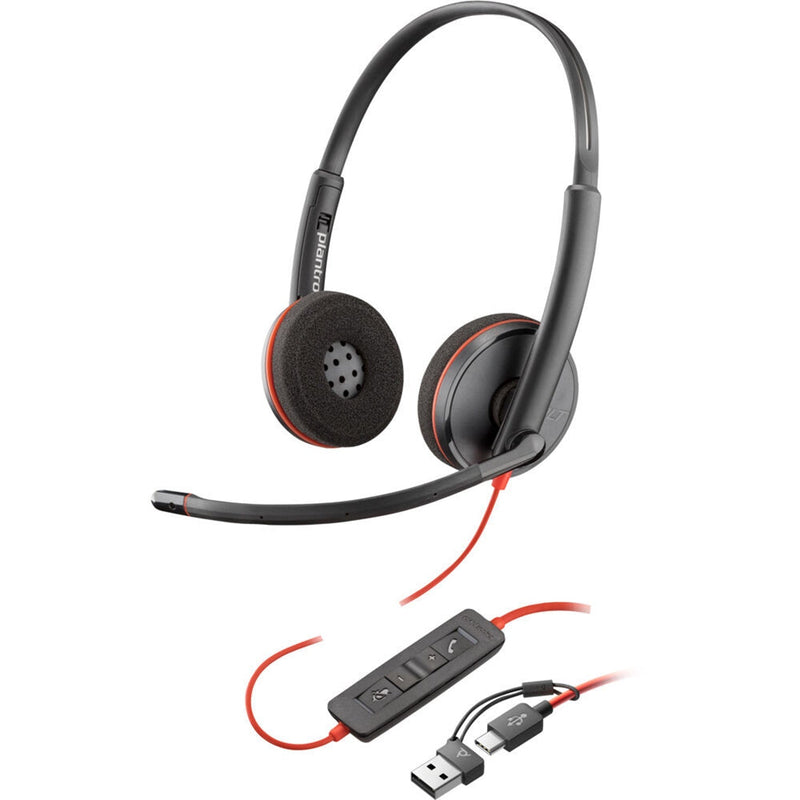HP Poly Blackwire 3220 Stereo USB-C & USB-A Headset