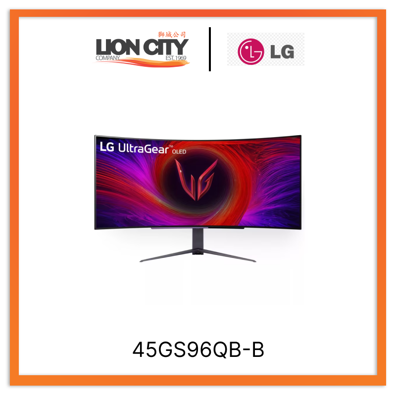 LG 45GS96QB-B 45" UltraGear™ OLED WQHD 240Hz 0.03ms G-Sync Compatible 800R Curved Gaming Monitor with Built-in Speakers