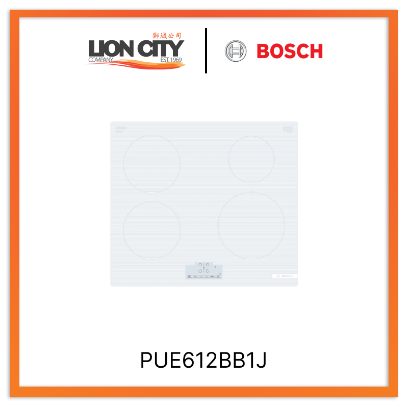 BOSCH PUE612BB1J Series 4 Induction Hob 60 Cm Surface Mount Without Frame