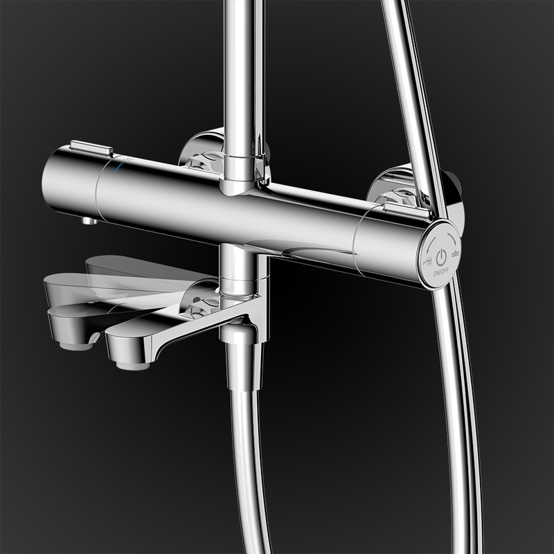 Rubine RSC-THERMO-R31-CH Rainshower Column Mixer Chrome