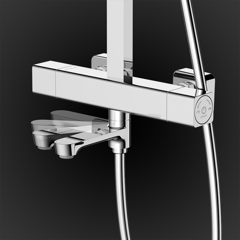 Rubine RSC-THERMO-S41-CH Rainshower Column Mixer Chrome