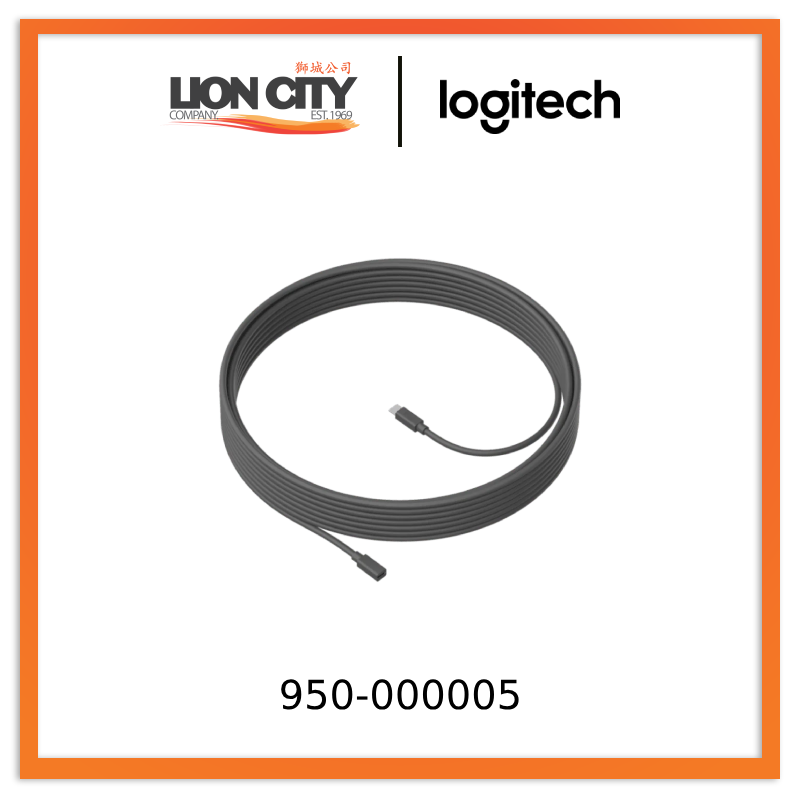 Logitech 10m Meetup Mic Extension Cable 950-000005 Lion City Company