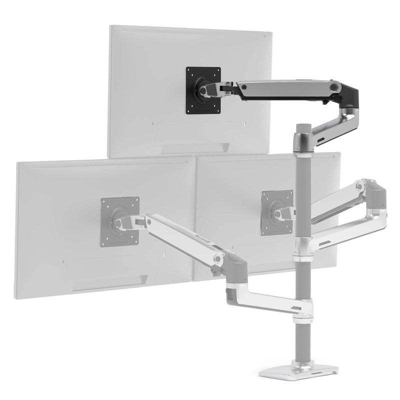 Ergotron LX Extension Arm Kit Polished Aluminum 97-940-026