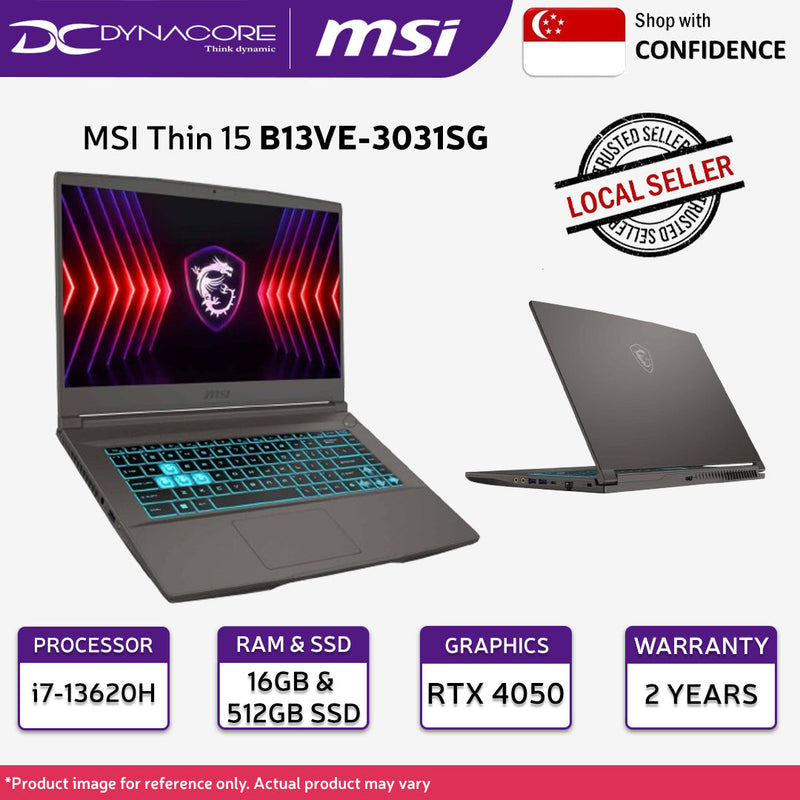 MSI Thin 15 B13VE Gaming Laptop: i7-13620H, RTX 4050, 16GB RAM