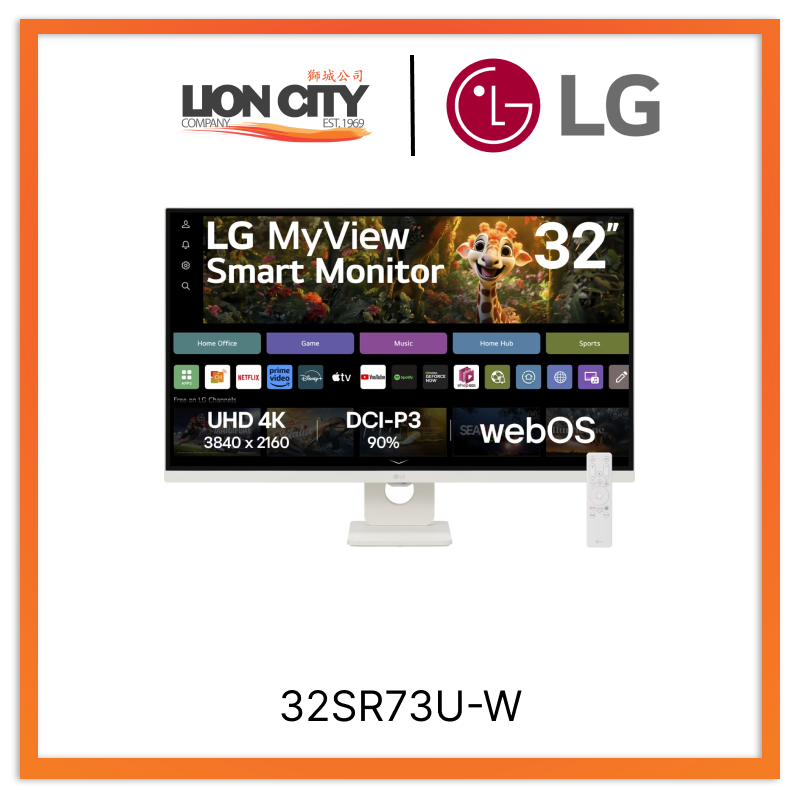 LG 32SR73U-W MyView Smart Monitor 32” 4K UHD VA with webOS