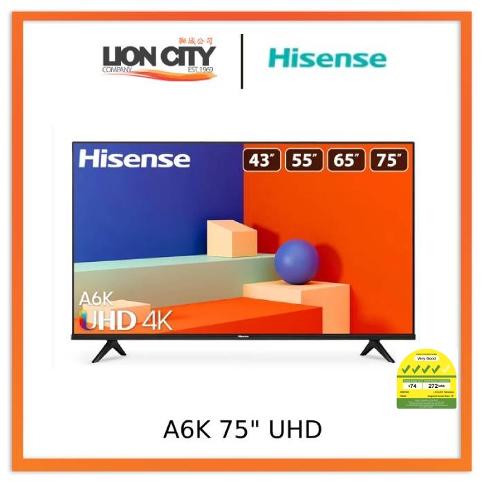 Hisense A6K 75" 4K UHD Smart TV