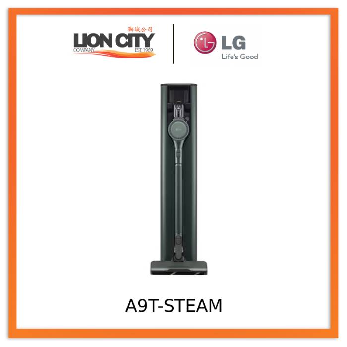 LG A9T-STEAM Objet Collection | LG CordZero™ A9 Kompressor™ Cordless Handstick with All-in-One Tower™