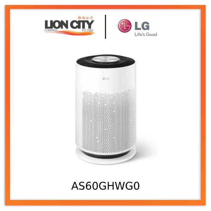 LG AS60GHWG0 360° purification with 3 step filtration, PM 1.0 Sensor & Wi-Fi enabled