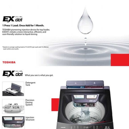 TOSHIBA AW-DUM1100JS 10KG Top Load Washer