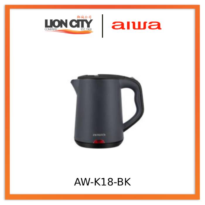 AIWA AW-K18-BK 1.8 Litre Electric Kettle