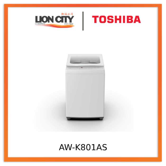 Toshiba AW-K801AS(WW) 7.0kg Top Load Washing Machine