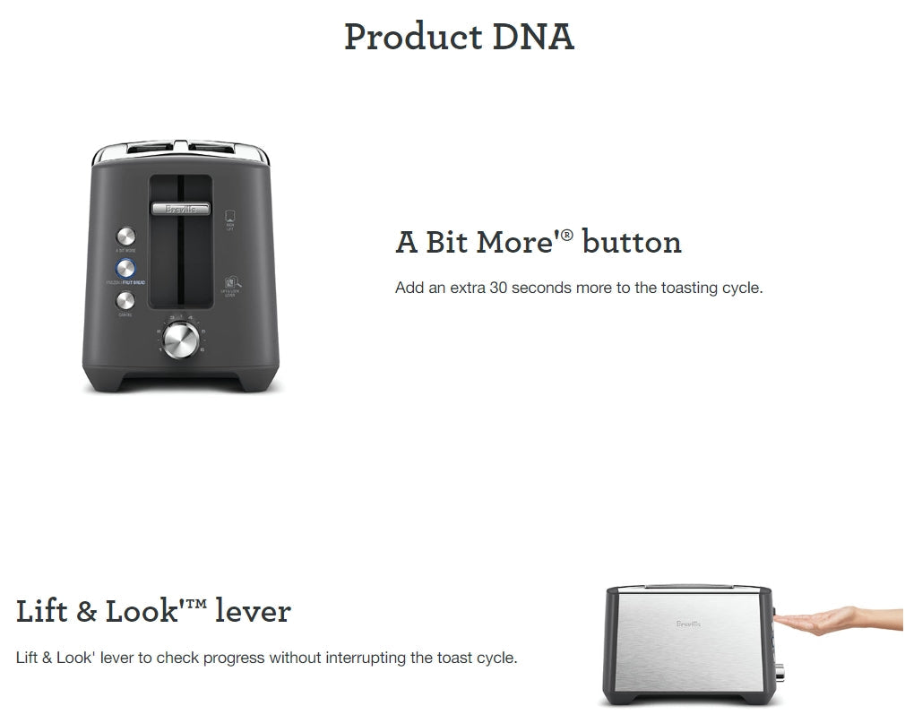 Breville BTA435 'A Bit More' Plus 2-Slice Premium Toaster Lion