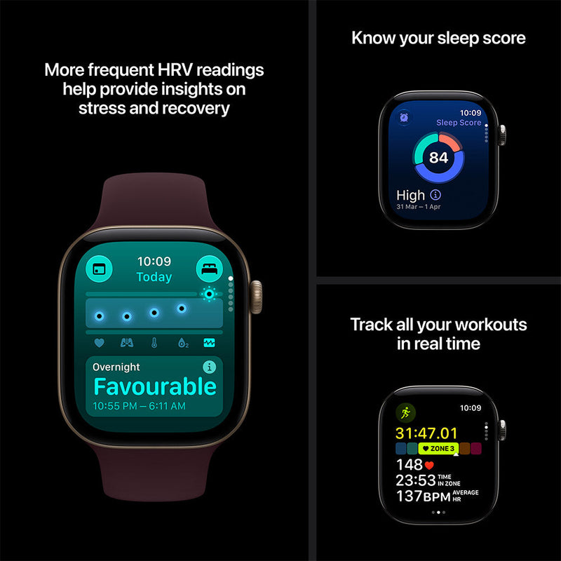 Apple Watch Series 12 (GPS + Cellular) 46mm Light Gold Smartwatch