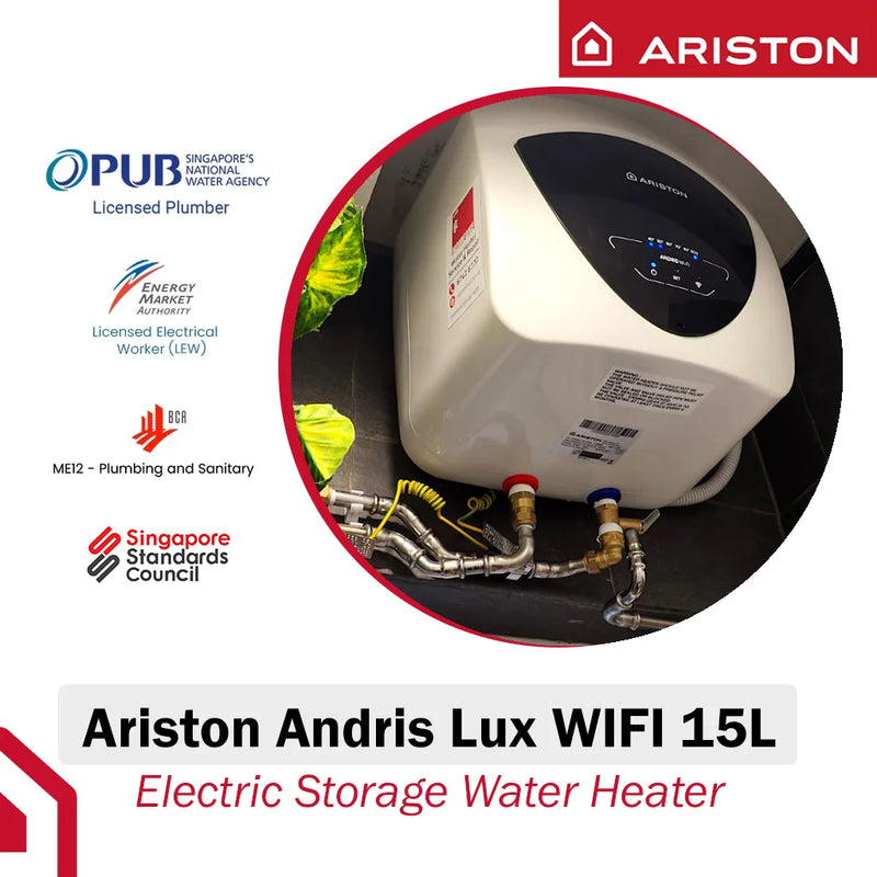 Ariston 15L Storage Water Heater Andris Lux WIFI 15