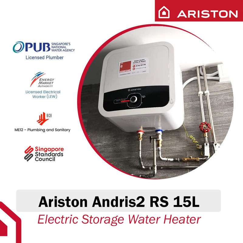 Ariston 15L Storage Water Heater Andris2 RS 15L