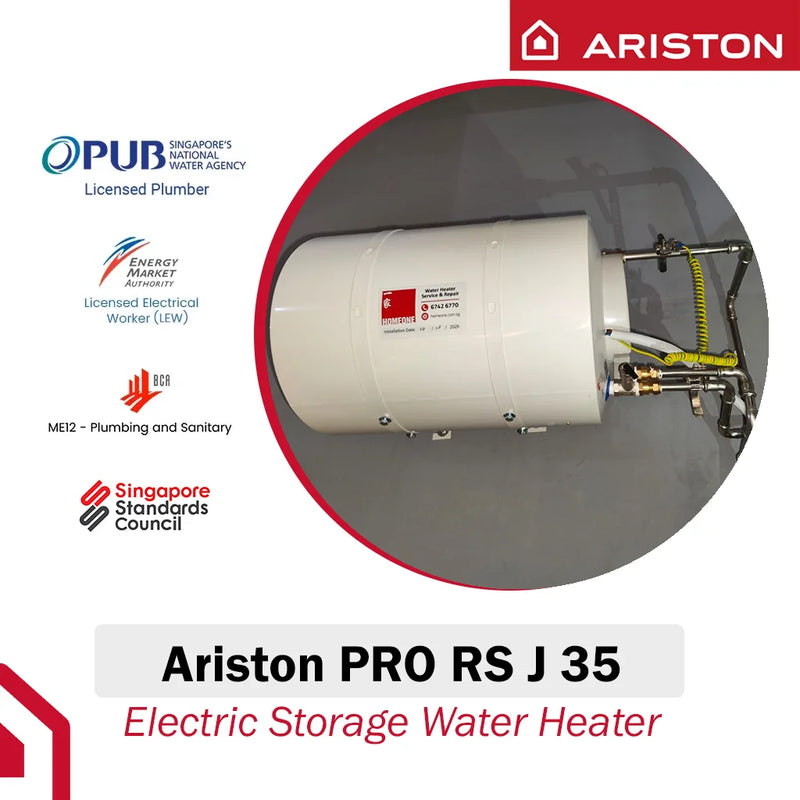 Ariston 35L Storage Water Heater Pro RS J 35 3.0 SIN