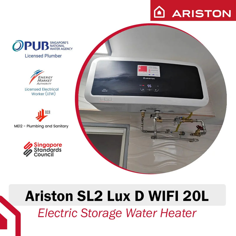 Ariston 20L Storage Water Heater Slim2 Lux D WIFI 20L