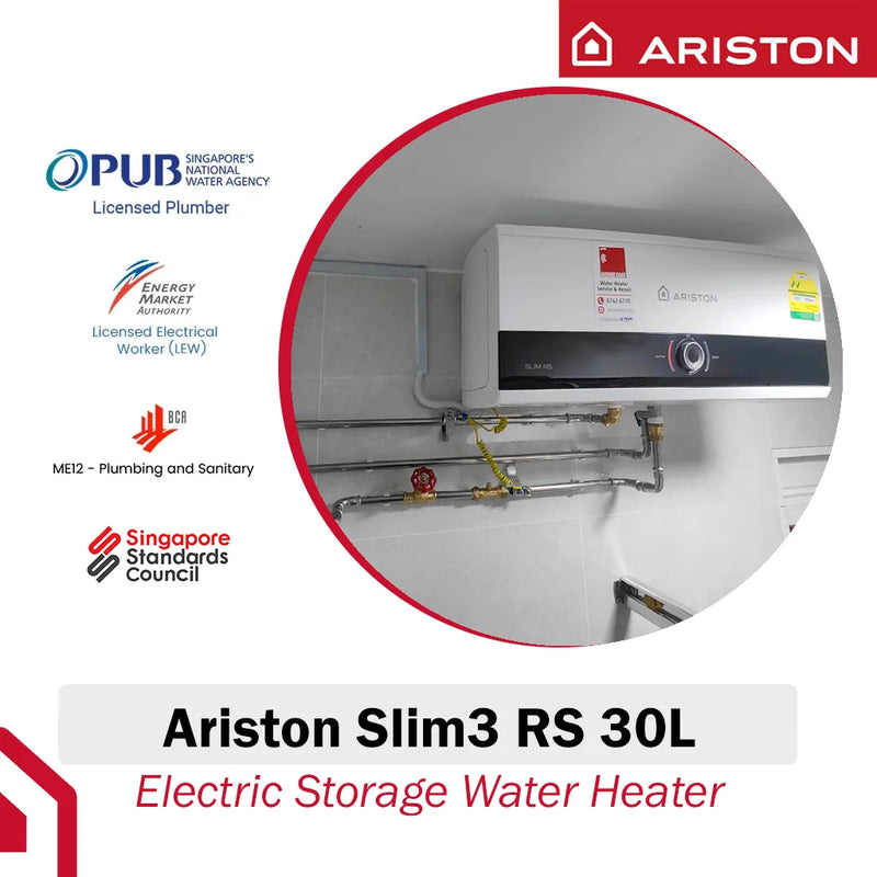 Ariston 30L Storage Water Heater SLIM3 RS 30