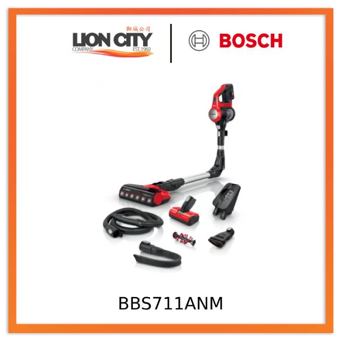 Bosch BBS711ANM Rechargeable vacuum cleaner Unlimited 7 ProAnimal Red