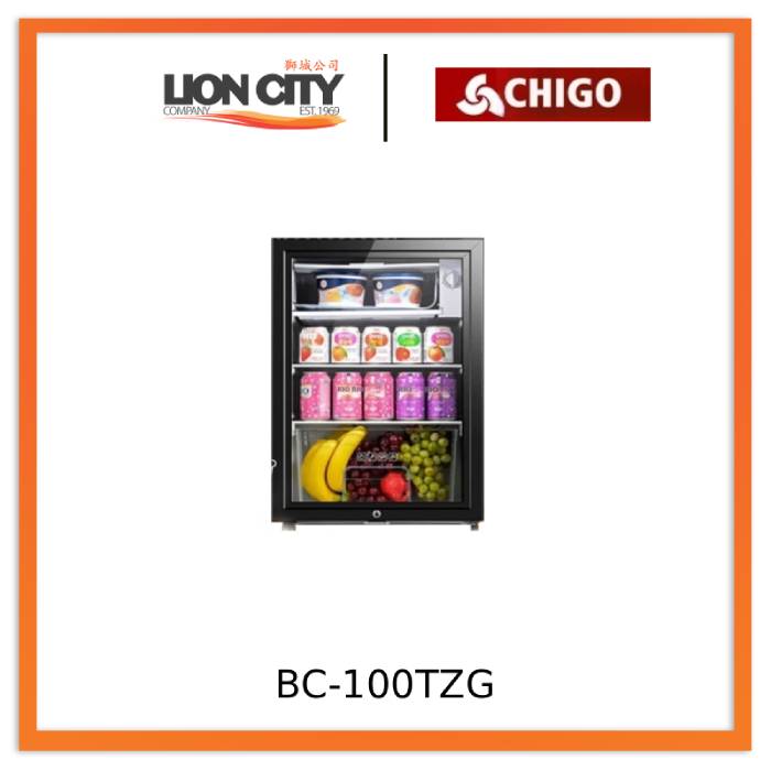 Chigo Ice Bar Compact Beverage Chiller with Transparent Glass Door - Lion City Company