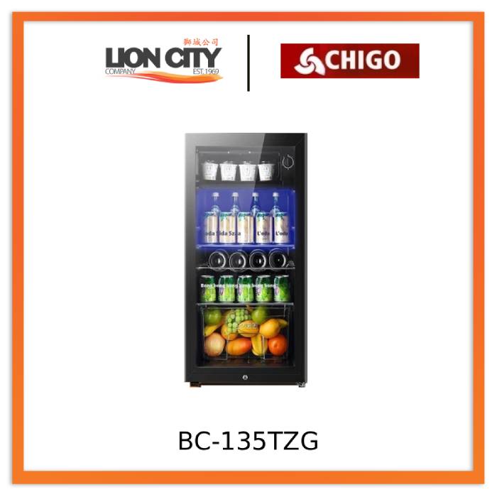 Chigo Ice Bar Compact Beverage Chiller with Transparent Glass Door - Lion City Company