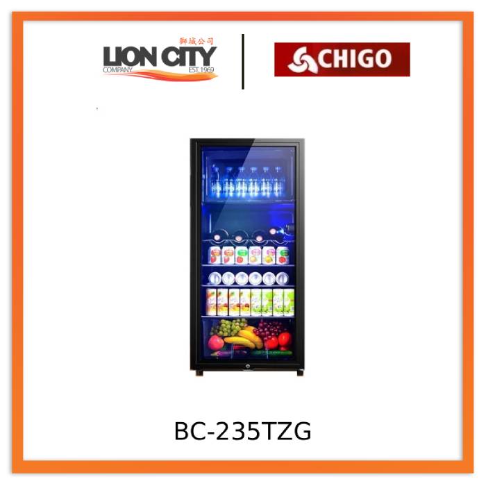 Chigo Ice Bar Compact Beverage Chiller with Transparent Glass Door - Lion City Company