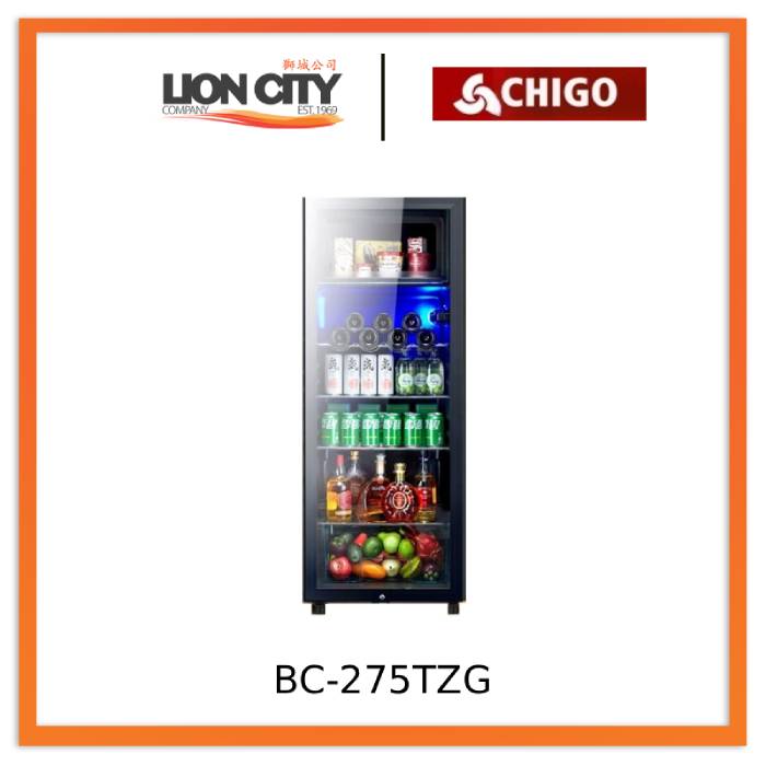 Chigo Ice Bar Compact Beverage Chiller with Transparent Glass Door - Lion City Company