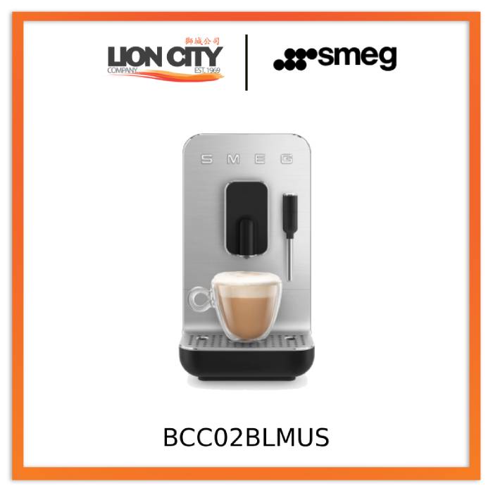 Smeg BCC02BLMUS/RDMUS/WHMUS/TPMEU Bean-To-Cup Coffee Machine with Steam Wand